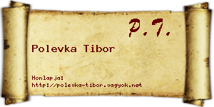 Polevka Tibor névjegykártya